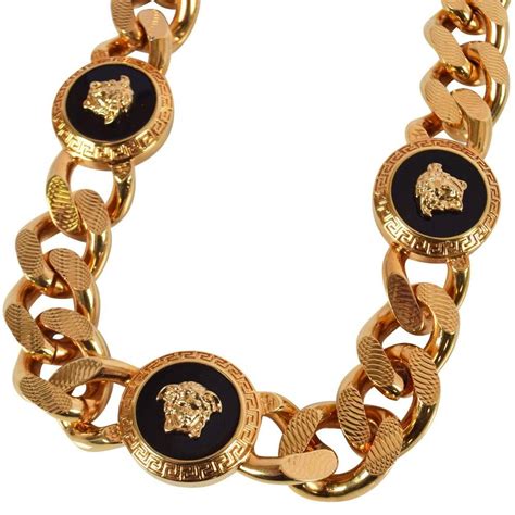 versace chain only necklaces free shipping|Versace gold chain and pendant.